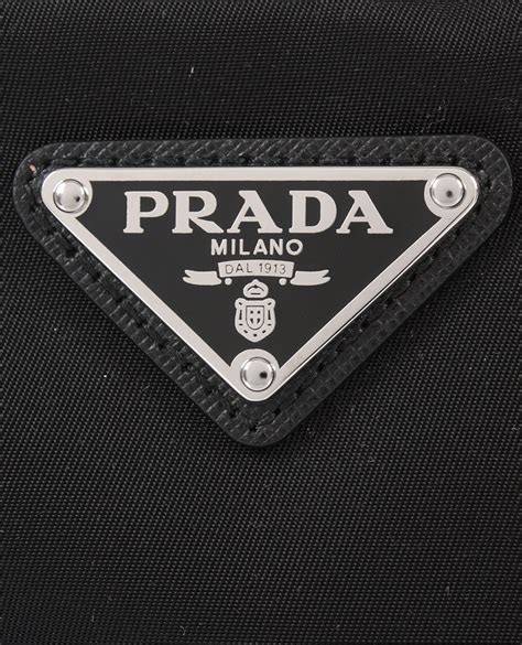 prada leather logo